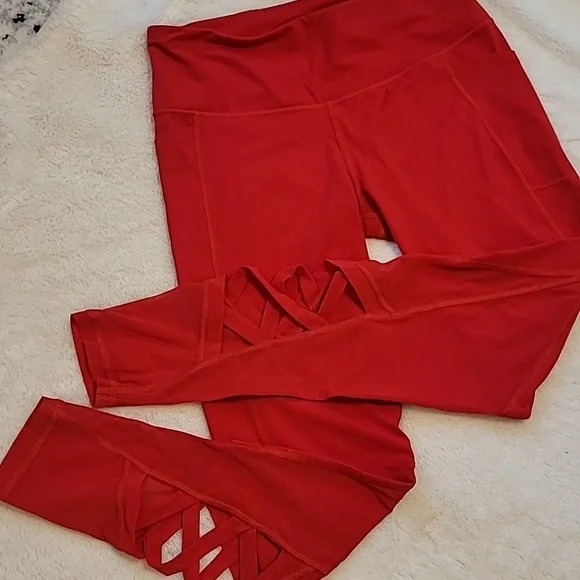Victoria's Secret Red Women's Leggings - Picture 3 of 3